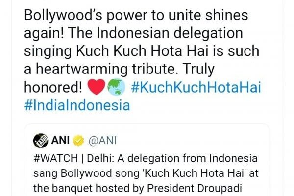 Viral Mayor Teddy Nyanyi Lagu Kuch Kuch Hota Hai, Direspon Bintang Bollywood Kajol: 'Benar-benar tersanjung'