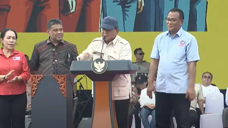 Prabowo May Day di Monas: Janji Hapus Outsourcing dan Lawan Kemiskinan