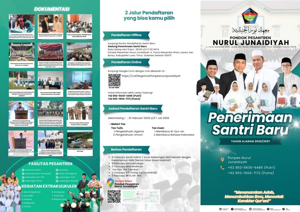 Pamflet penerimaan santri baru PPNJ
